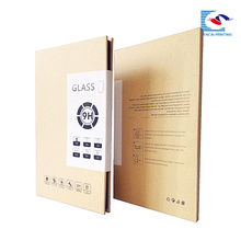 wholesale brown craft paper packaging box for phone glass protector